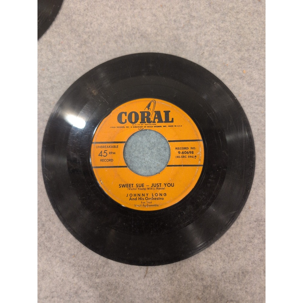 Johnny Long And His Orchestra Happy Birthday To You Coral 9-60698 45 RPM Vinyl - Picture 2 of 3